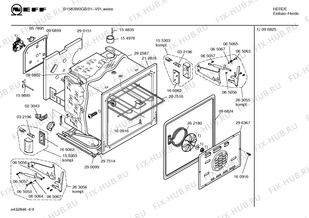 Схема №1 B1583W0GB B1583 WHITE с изображением Болт для электропечи Bosch 00065056