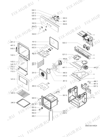 Схема №1 AKZ450/GR с изображением Дверца для духового шкафа Whirlpool 481245059399