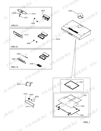 Схема №1 AKR 645 IX с изображением Субмодуль для вентиляции Whirlpool 480122101097