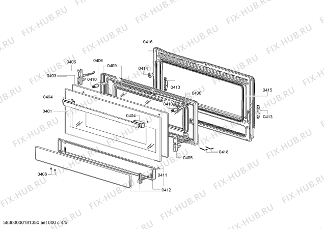 Схема №1 HSG738356M с изображением Таймер для духового шкафа Bosch 00635008