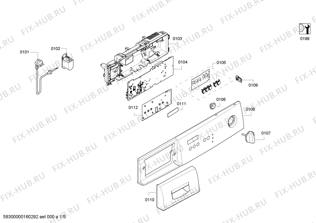 Схема №2 WAE20263TR Maxx 6 VarioPerfect с изображением Панель управления для стиралки Bosch 00708505