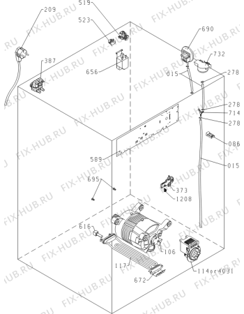 Схема №2 W65Z03A/S (417974, PS10/21100) с изображением Обшивка для стиралки Gorenje 418707