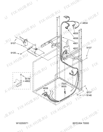 Схема №1 YMET3800TW2 с изображением Тумблер для стиралки Whirlpool 481927618323