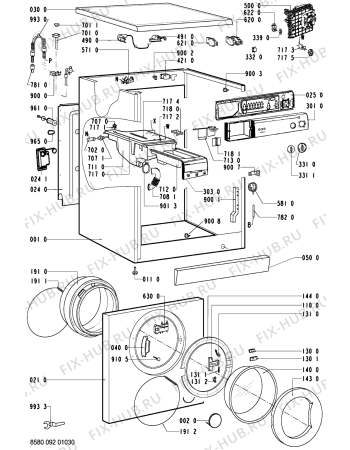 Схема №1 AWP 092/2 с изображением Декоративная панель для стиралки Whirlpool 481245211502