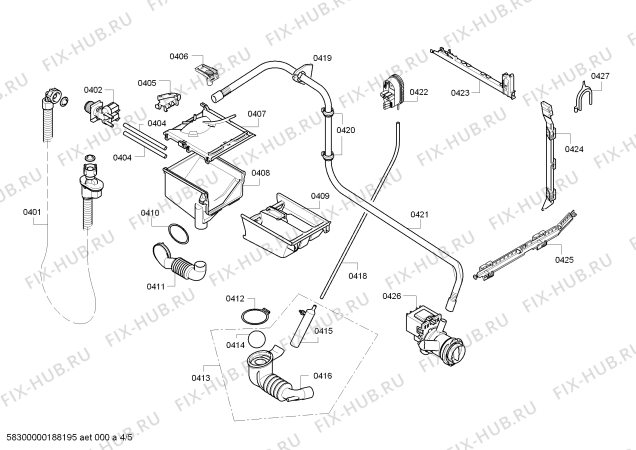 Взрыв-схема стиральной машины Bosch WAB28F22CH - Схема узла 04