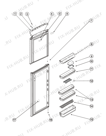 Взрыв-схема холодильника Indesit TA16LZ (F039230) - Схема узла