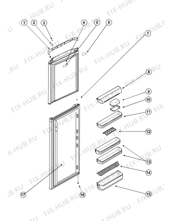 Взрыв-схема холодильника Indesit TA16R (F039229) - Схема узла
