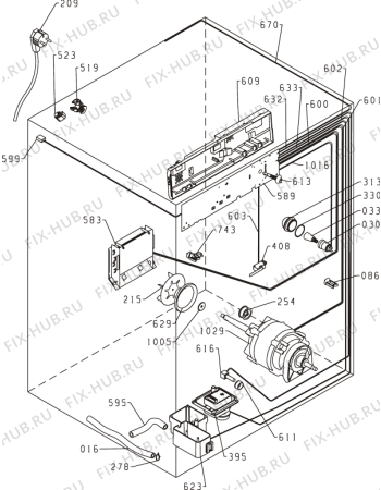 Взрыв-схема стиральной машины Friac DKC8000B (306732, SPK2) - Схема узла 03