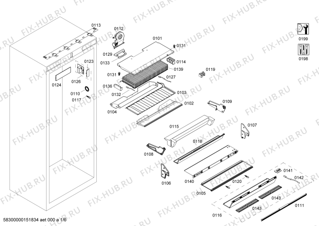 Схема №1 CIR36MIEL1 K 1911 SF с изображением Тэн оттайки для холодильника Bosch 00687381