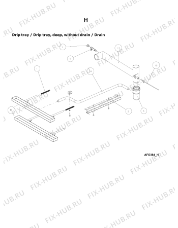 Схема №1 AFO 384 с изображением Прокладка для комплектующей Whirlpool 482000000905