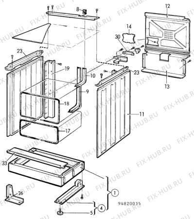 Взрыв-схема посудомоечной машины Electrolux CF6020 - Схема узла H10 Chassis