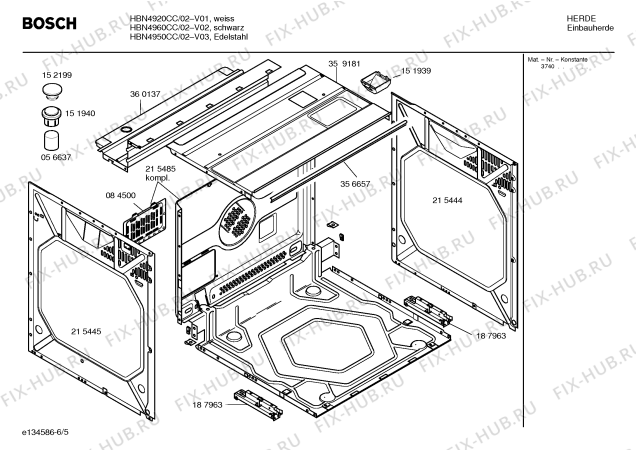 Схема №1 HBN4950CC с изображением Инструкция по эксплуатации для духового шкафа Bosch 00583009