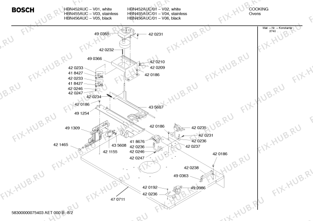 Схема №1 HBN452AUC с изображением Стеклянная полка для холодильной камеры Bosch 00239450