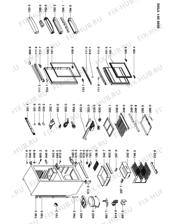 Схема №1 ART882H (F092347) с изображением Шарнир для холодильной камеры Indesit C00339735