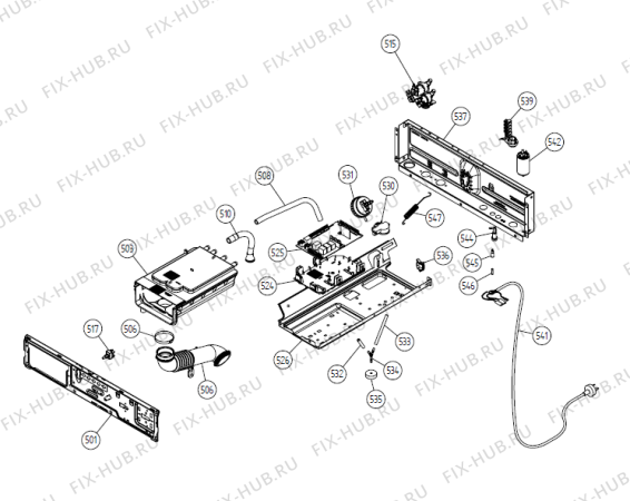 Взрыв-схема стиральной машины Gorenje Telsa W660 (900003388, WM55IL) - Схема узла 05