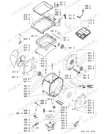 Схема №1 AWE 7527 с изображением Модуль (плата) для стиралки Whirlpool 481221470479