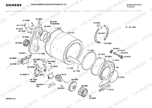 Схема №2 WT54610DC с изображением Инструкция по эксплуатации для сушилки Siemens 00513646