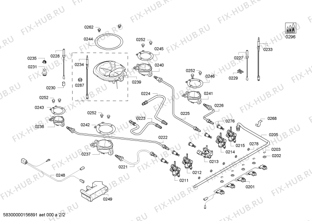 Взрыв-схема плиты (духовки) Bosch PCR915B91V 4G+1W BO90F IH5 - Схема узла 02