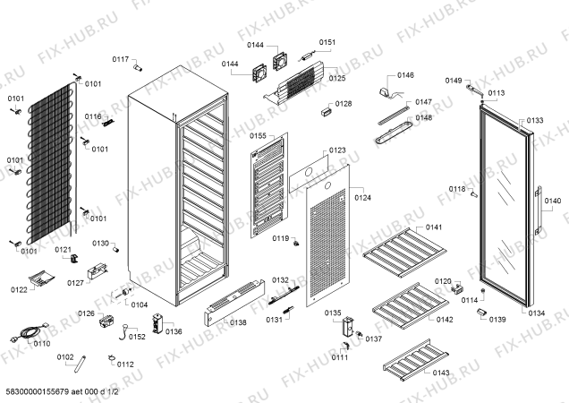 Схема №1 KSW38940 с изображением Переключатель для холодильника Bosch 00619113