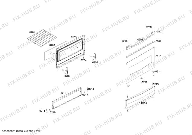 Схема №1 FG122K44SC с изображением Стол для электропечи Bosch 00246691