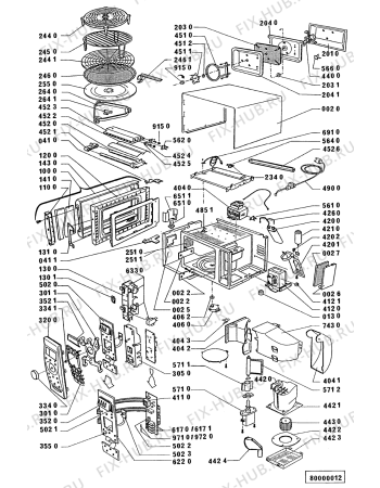 Схема №1 MD 373 WH с изображением Панель управления для микроволновки Whirlpool 481245358784