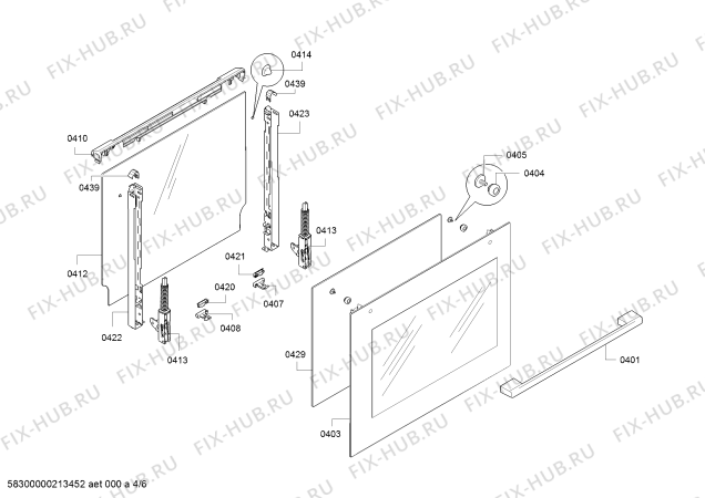 Взрыв-схема плиты (духовки) Bosch HBF113BR0T - Схема узла 04