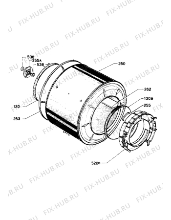 Взрыв-схема стиральной машины Electrolux WT255 - Схема узла Drum