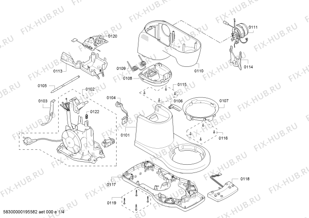Схема №1 MUM9AX5S00 OptiMUM с изображением Модуль управления для кухонного измельчителя Bosch 12020155