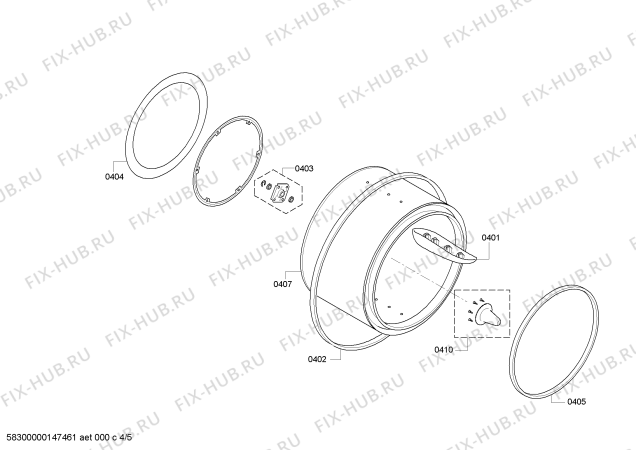 Схема №1 WTW84561FG с изображением Вкладыш для сушилки Bosch 00621477