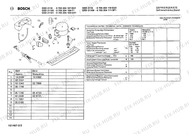 Взрыв-схема холодильника Bosch 0705204107 GSD2110 - Схема узла 02