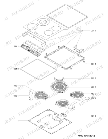 Схема №1 ETCF 8640 IN с изображением Затычка для плиты (духовки) Whirlpool 481010646310