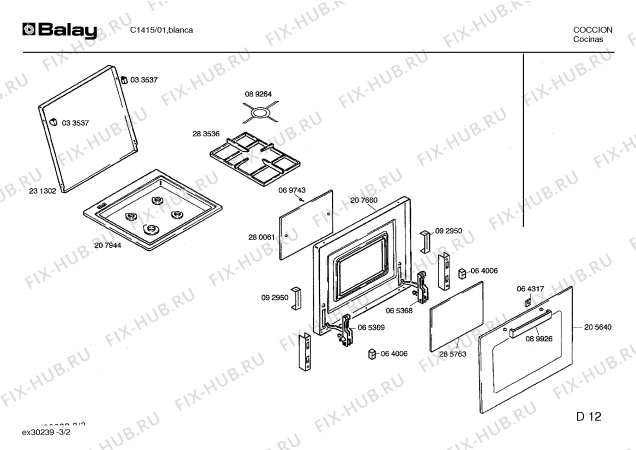 Схема №1 C1415 с изображением Переключатель для духового шкафа Bosch 00069822