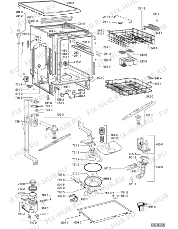 Схема №1 LPA 68 SL с изображением Блок управления для посудомоечной машины Whirlpool 480140100154