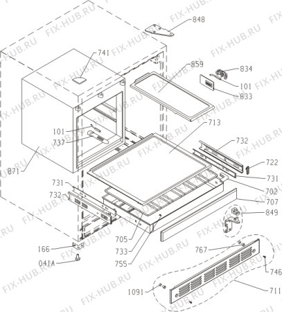 Схема №2 ZIBI240PII (100776, HTFP1261) с изображением Элемент корпуса для холодильника Gorenje 697865