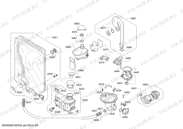 Схема №1 S52M68X7EU с изображением Силовой модуль запрограммированный для посудомойки Bosch 12009643