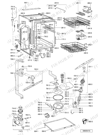 Схема №1 ADL 358 с изображением Панель для посудомойки Whirlpool 481245372555