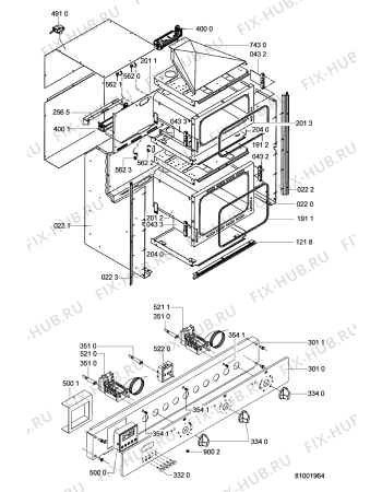 Схема №1 AKP 950/01 WH с изображением Холдер для плиты (духовки) Whirlpool 481240418121