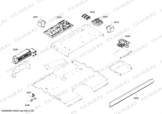 Схема №2 ME302EP с изображением Интерфейс для плиты (духовки) Bosch 00668457