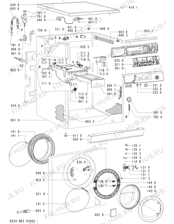 Схема №2 EXCELLENCE WAE 1600 с изображением Декоративная панель для стиралки Whirlpool 481245215722