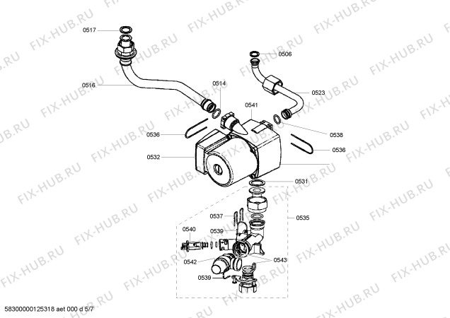 Схема №1 B1RDW2491H с изображением Крышка для водонагревателя Bosch 00644335