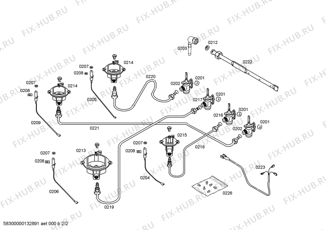 Схема №1 OC252 с изображением Столешница для плиты (духовки) Bosch 00247077