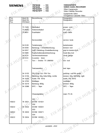 Взрыв-схема телевизора Siemens FM762X6IR - Схема узла 03