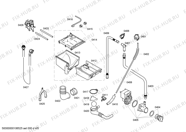 Взрыв-схема стиральной машины Bosch WVT52458TI WVT52458 - Схема узла 04