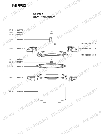 Схема №1 YL307LA10 с изображением Сотейника Seb US-7117001173