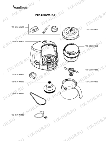 Схема №1 PX1400W0/3J с изображением Кнопка для электровесов Moulinex TS-07009450