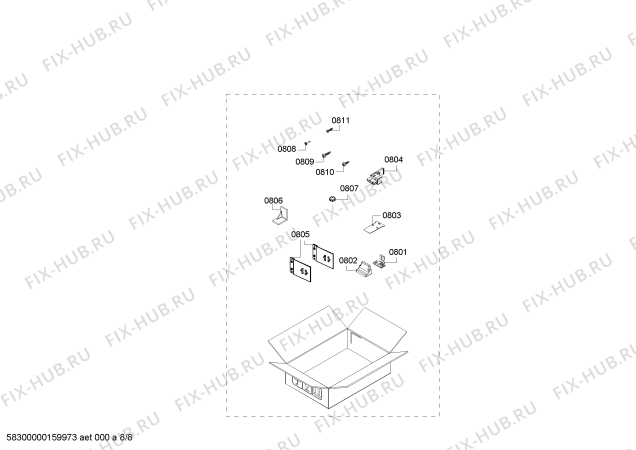Схема №2 T36IT800NP с изображением Монтажный набор для холодильника Bosch 00741982