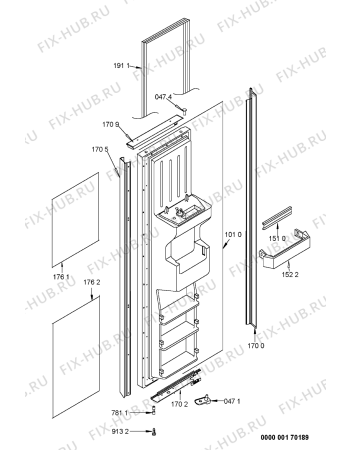 Схема №2 S20D RSS33-A/G с изображением Блок управления для холодильника Whirlpool 481228028039