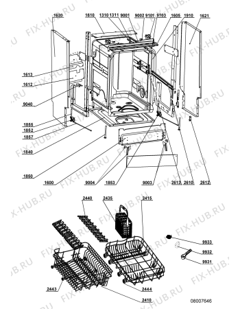 Схема №1 ADL155 (F091574) с изображением Другое для электропосудомоечной машины Indesit C00348244