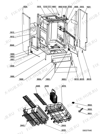 Схема №1 ADL155 (F091574) с изображением Другое для электропосудомоечной машины Indesit C00348243