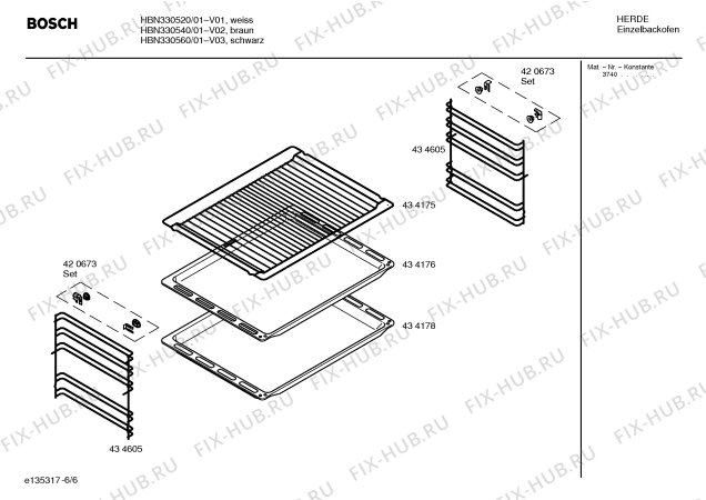 Схема №1 HBN300540 с изображением Переключатель для плиты (духовки) Bosch 00423030
